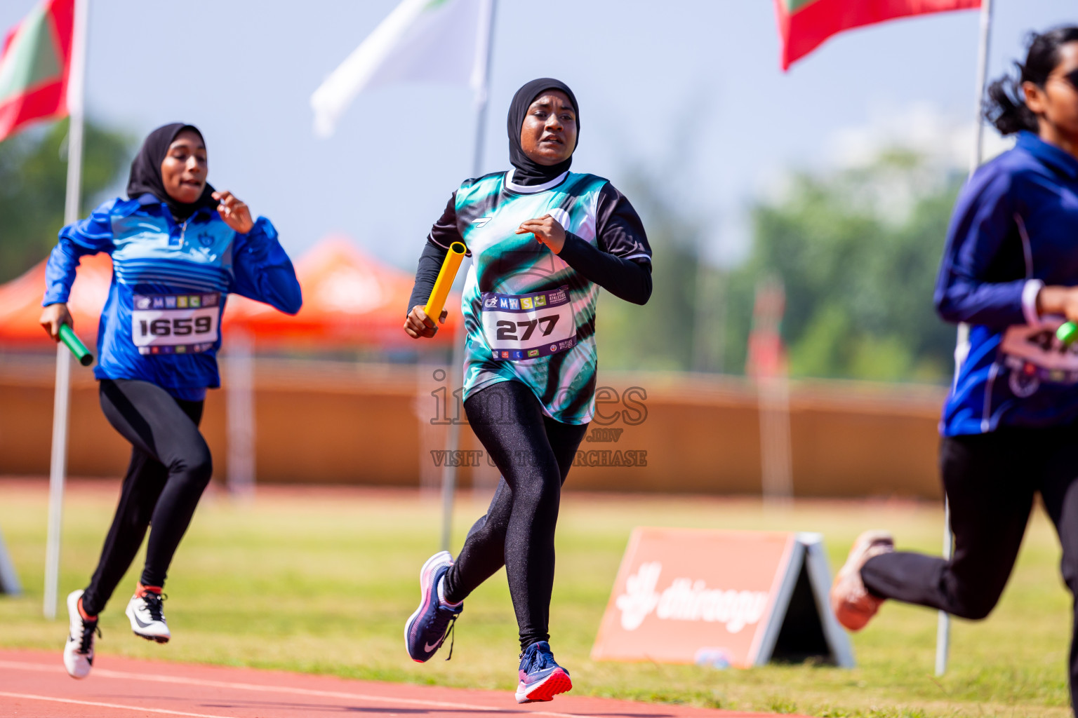 Day 6 of MWSC Interschool Athletics Championships 2024 held in Hulhumale Running Track, Hulhumale, Maldives on Thursday, 14th November 2024. Photos by: Nausham Waheed / Images.mv