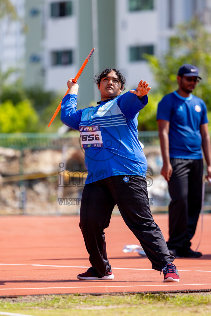 Day 4 of MWSC Interschool Athletics Championships 2024 held in Hulhumale Running Track, Hulhumale, Maldives on Tuesday, 12th November 2024. Photos by: Nausham Waheed / Images.mv