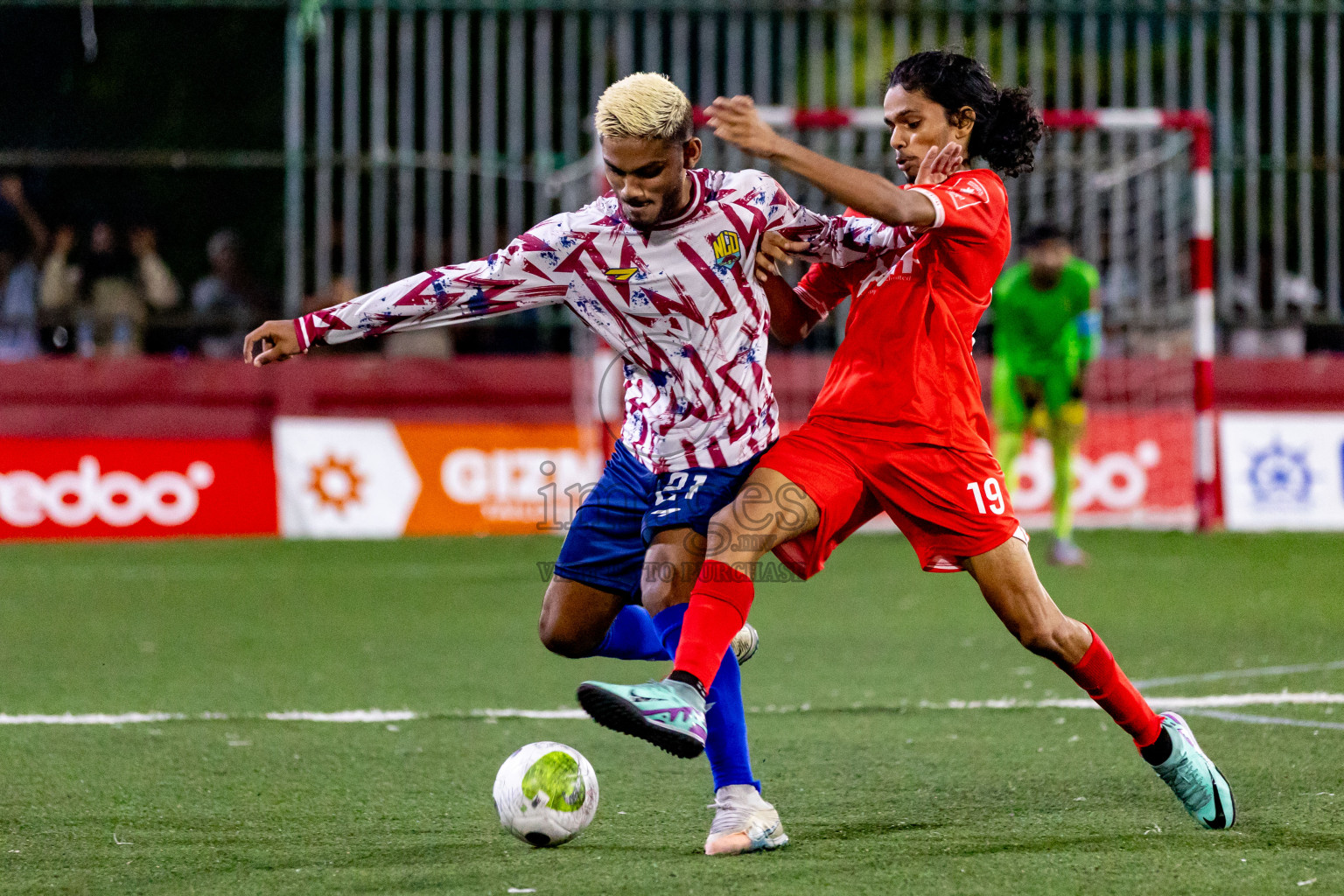 GA. Nilandhoo vs GA. Kondey in Day 19 of Golden Futsal Challenge 2024 was held on Friday, 2nd February 2024 in Hulhumale', Maldives 
Photos: Hassan Simah / images.mv