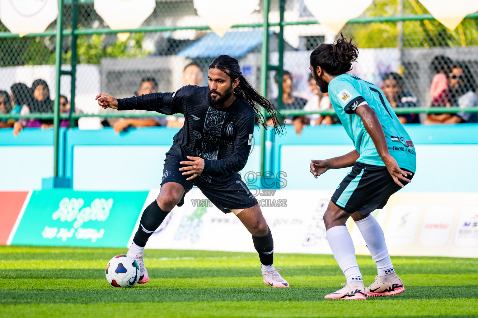 Dee Cee Jay SC vs Naalaafushi YC in Day 3 of Laamehi Dhiggaru Ekuveri Futsal Challenge 2024 was held on Sunday, 28th July 2024, at Dhiggaru Futsal Ground, Dhiggaru, Maldives Photos: Nausham Waheed / images.mv