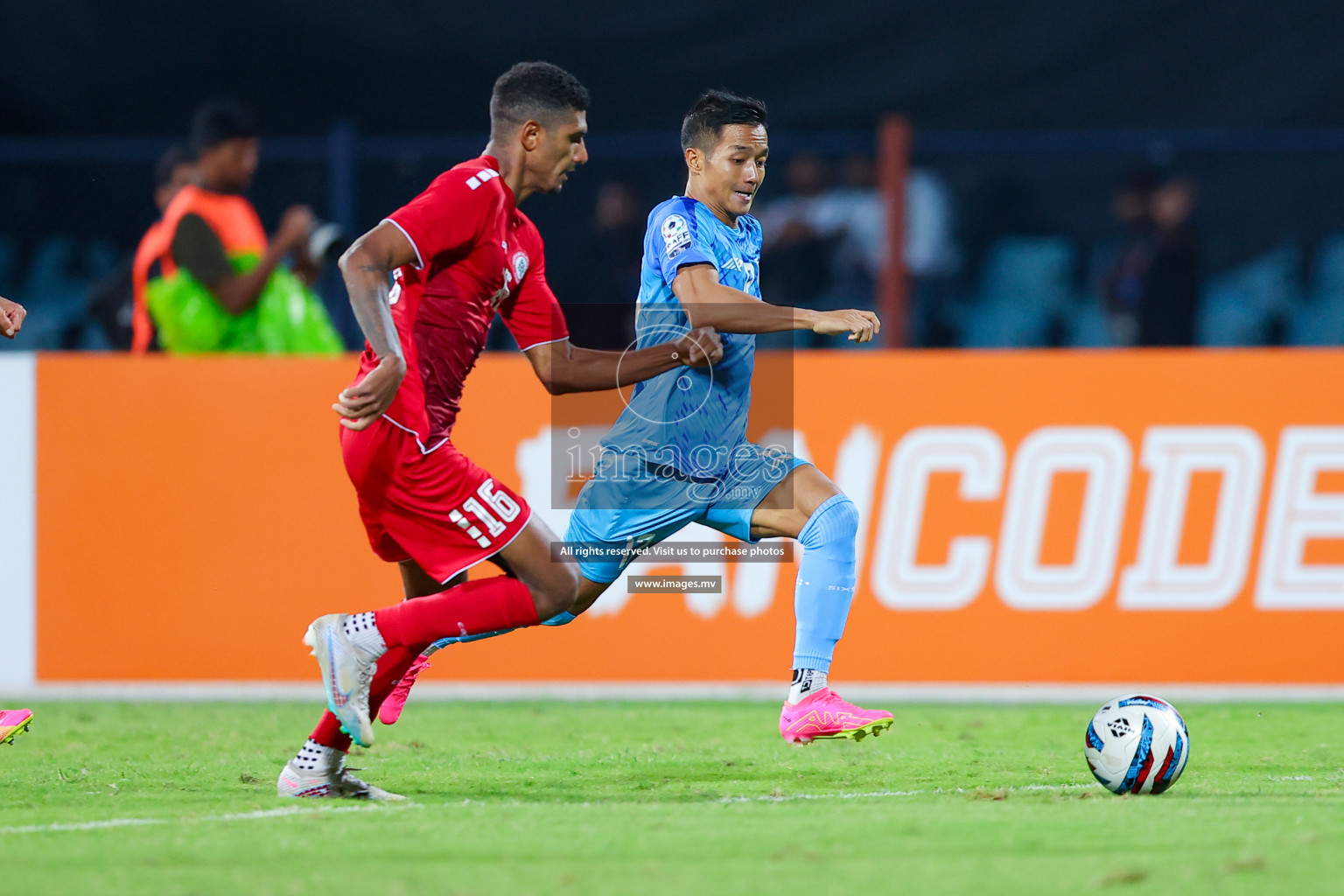 Lebanon vs India in the Semi-final of SAFF Championship 2023 held in Sree Kanteerava Stadium, Bengaluru, India, on Saturday, 1st July 2023. Photos: Nausham Waheed, Hassan Simah / images.mv