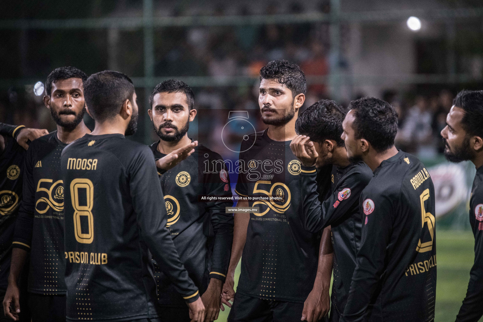 Prison Club vs MACL in the Quarter Finals of Club Maldives 2021 held at Hulhumale;, on 12th December 2021 Photos: Nausham / images.mv