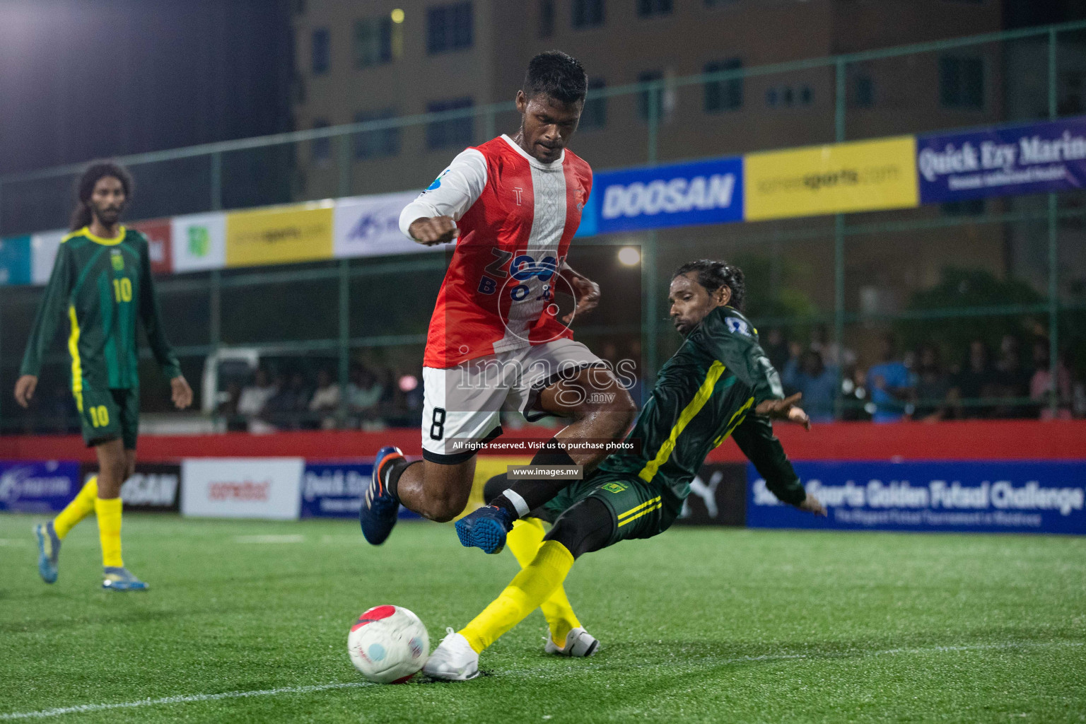 HDh. Vaikaradhoo vs Hdh. Nellaidhoo in Day 3 of Golden Futsal Challenge 2023 on 07 February 2023 in Hulhumale, Male, Maldives