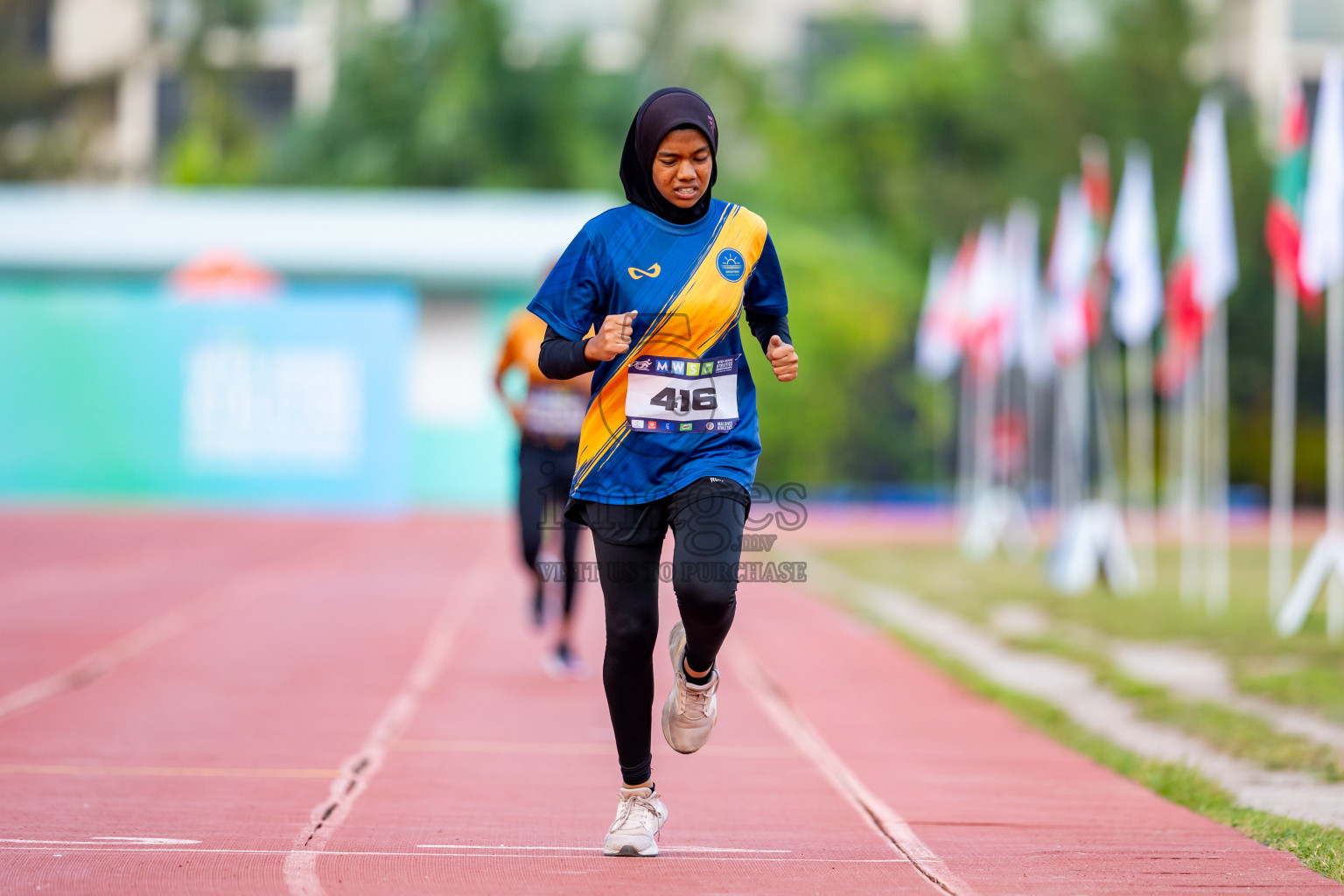 Day 5 of MWSC Interschool Athletics Championships 2024 held in Hulhumale Running Track, Hulhumale, Maldives on Wednesday, 13th November 2024. Photos by: Nausham Waheed / Images.mv