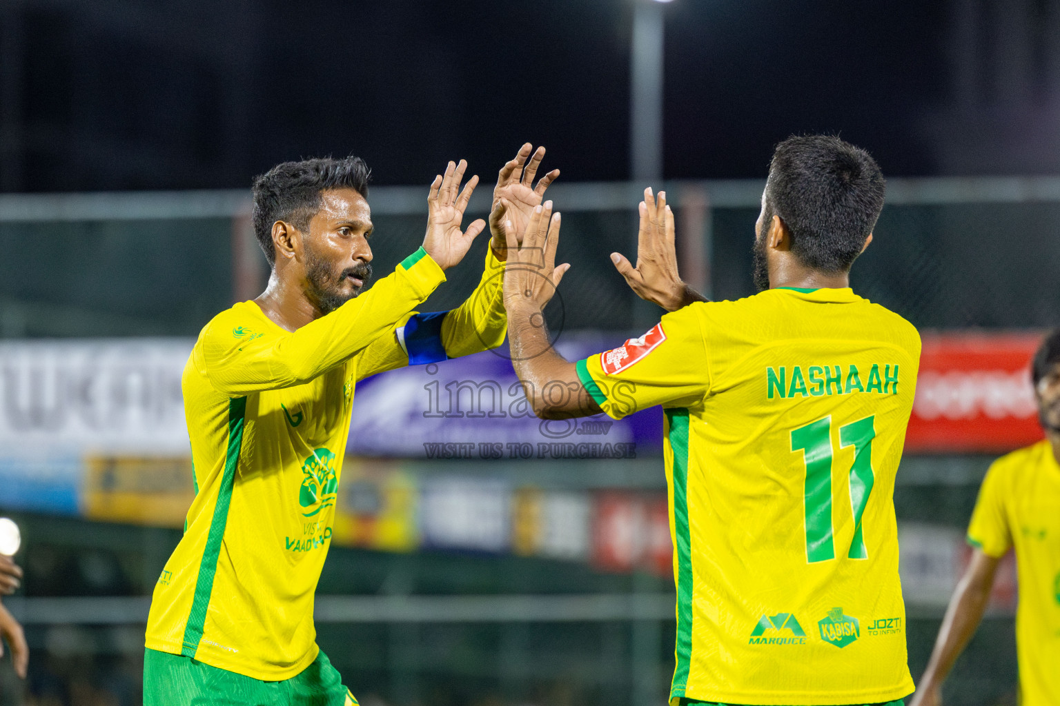 GDh. Fiyoaree VS GDh. Vaadhoo in Day 7 of Golden Futsal Challenge 2025 was held on Saturday, 11th January 2025, in Hulhumale', Maldives Photos: Hassan Simah / images.mv