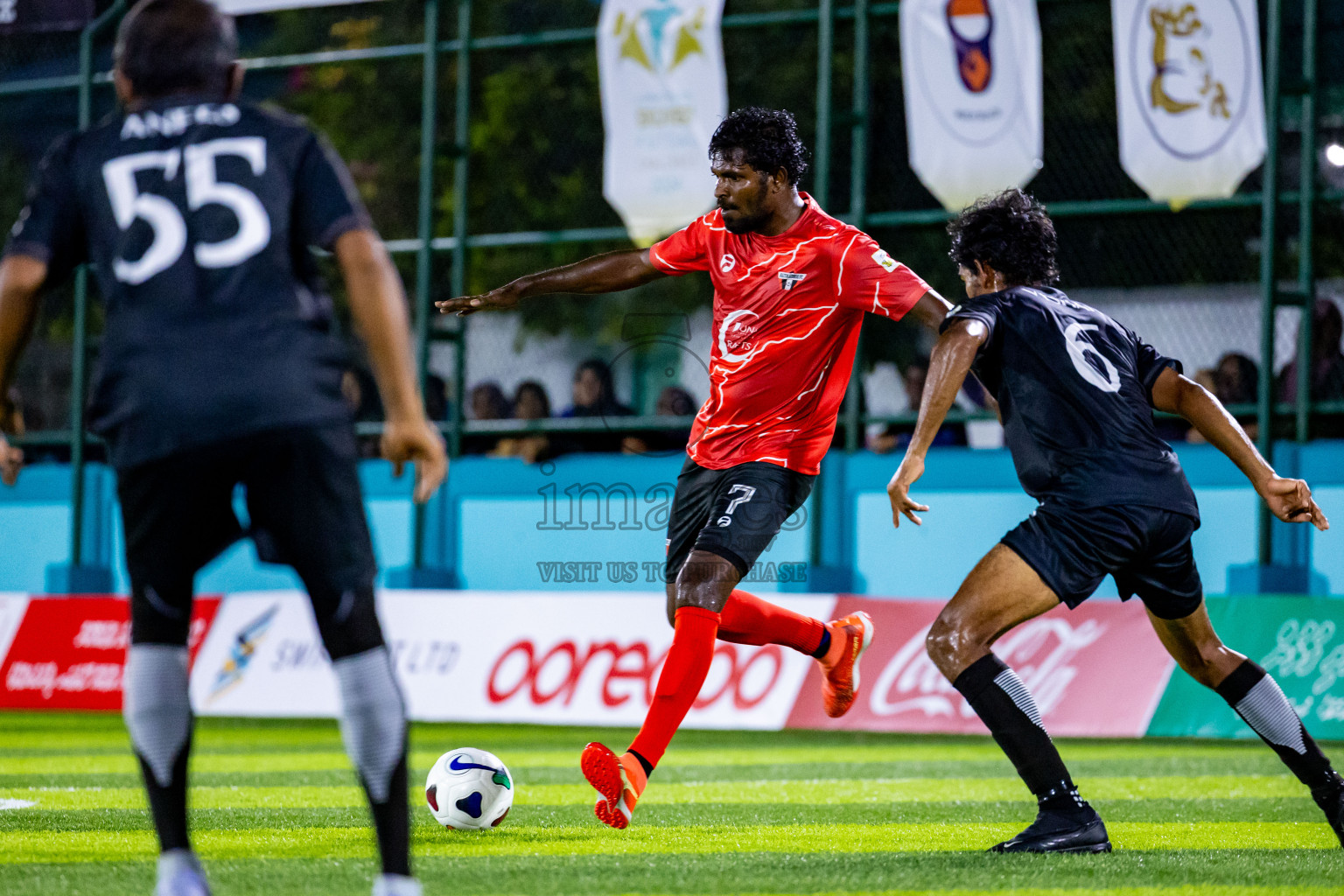 Much Black vs Raiymandhoo FC in Day 3 of Laamehi Dhiggaru Ekuveri Futsal Challenge 2024 was held on Sunday, 28th July 2024, at Dhiggaru Futsal Ground, Dhiggaru, Maldives Photos: Nausham Waheed / images.mv