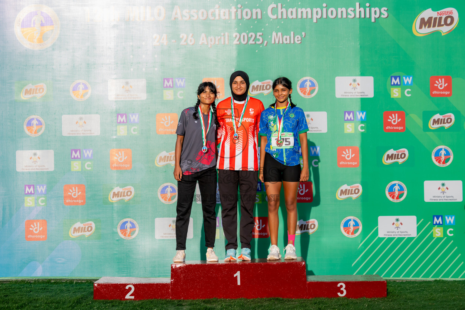 Day 3 of 12th Milo Association Championships was held in Ekuveni Track at Male', Maldives on Saturday, 26th April 2025. Photos: Nausham Waheed / images.mv