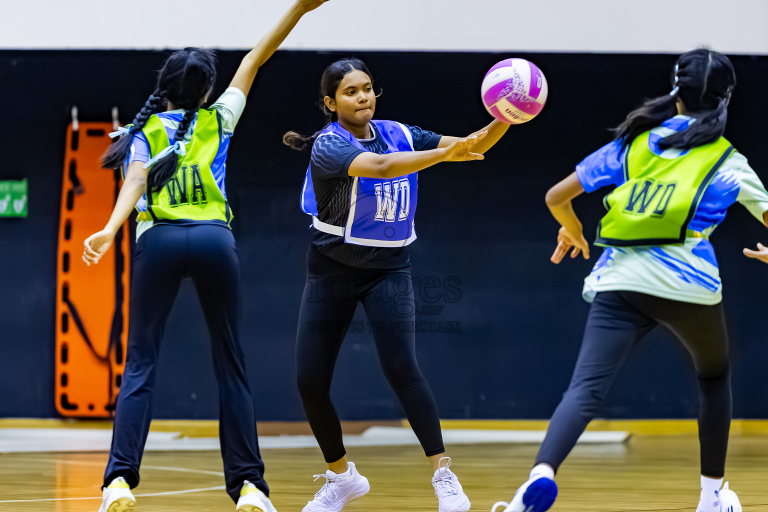 United Unity SV vs SC Shinning Star in Day 2 of 24th Milo Netball Association Championship held in Social Center at Male', Maldives on Tuesday, 2nd September 2025. Photos: Nausham Waheed / images.mv