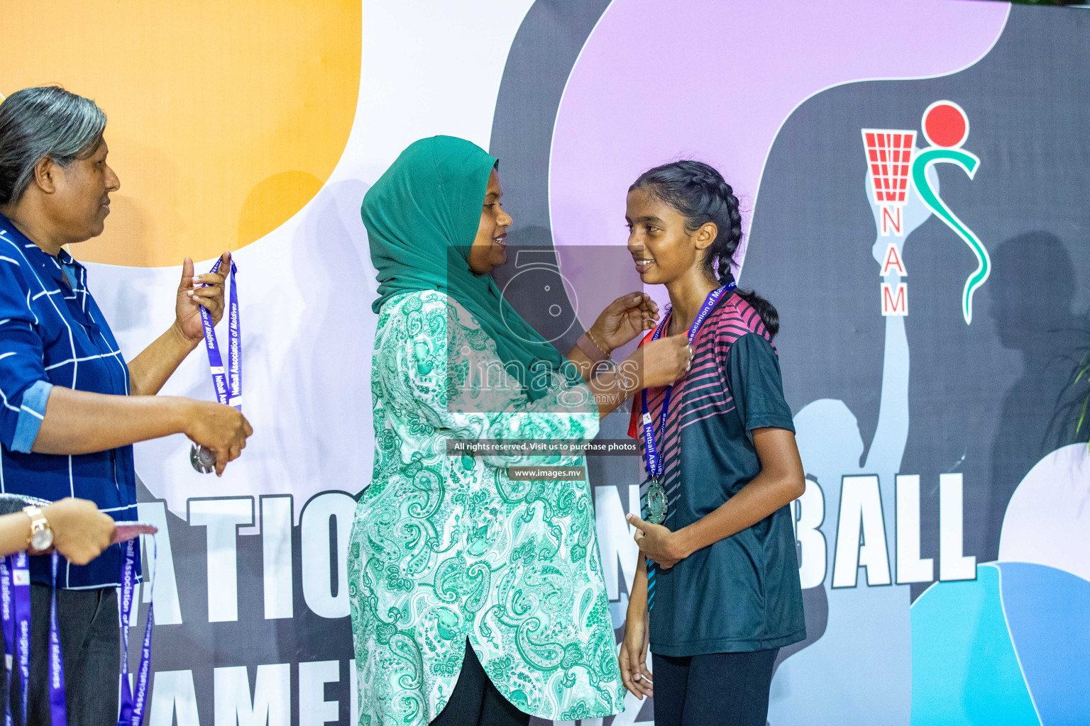 Day 6 of 20th Milo National Netball Tournament 2023, held in Synthetic Netball Court, Male', Maldives on 4th June 2023 Photos: Nausham Waheed/ Images.mv