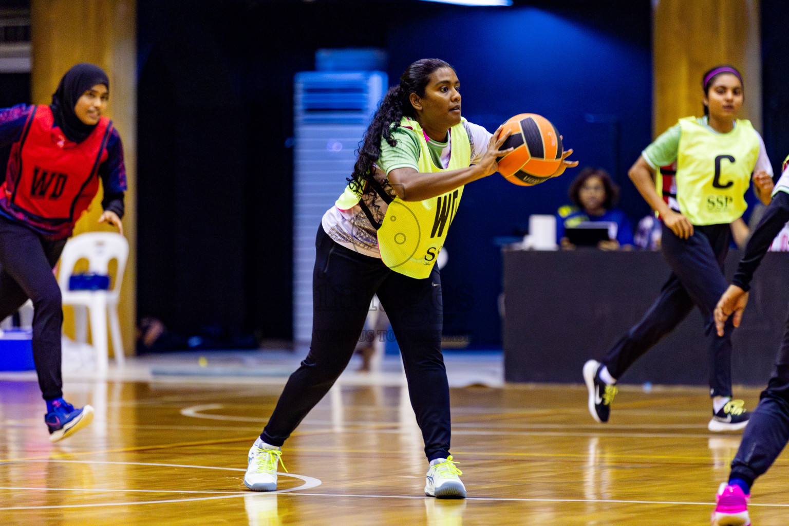 Club Green Street vs Club Matrix in Day 5 of 21st National Netball Tournament was held in Social Canter at Male', Maldives on Monday, 20th May 2024. Photos: Nausham Waheed / images.mv