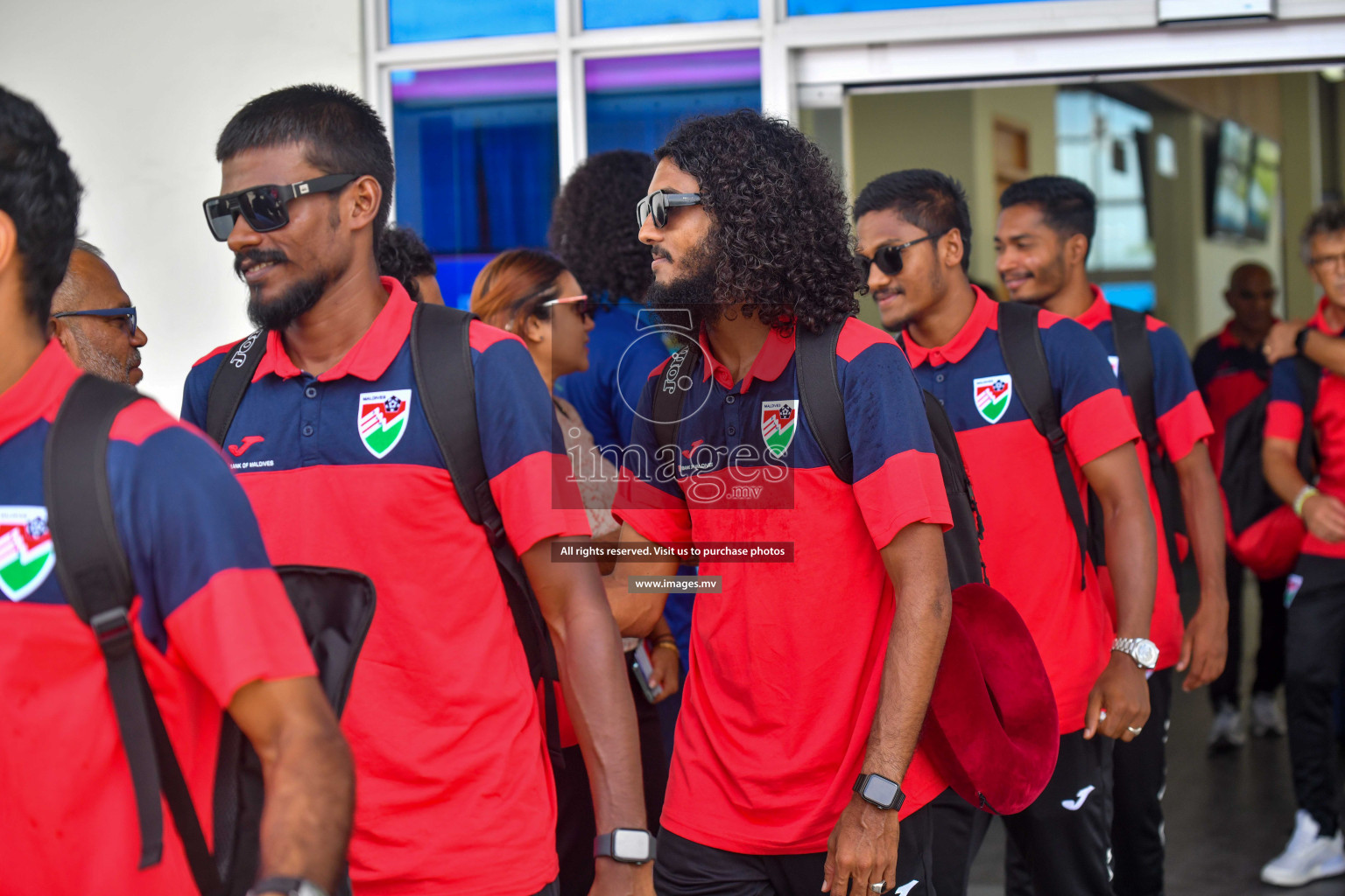 The Senior Men's National Team depart to Japan Training Camp from Maafannu Bus Terminal, Male', Maldives on 5th June 2023 Photos: Nausham Waheed/ Images.mv