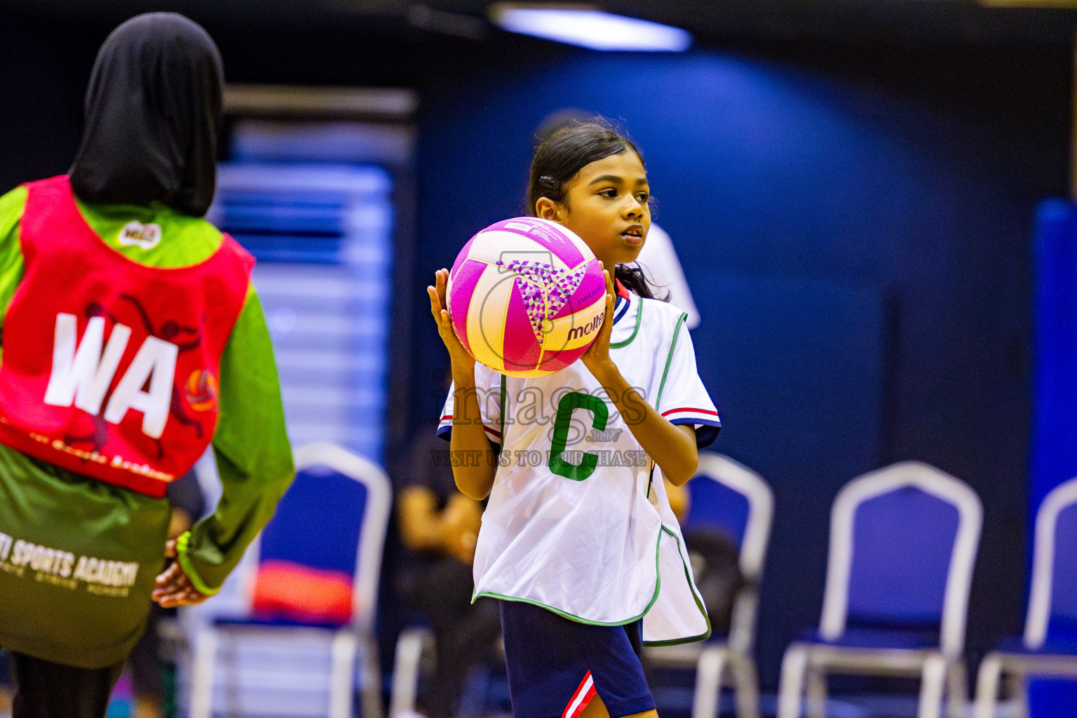 Fiontti Sports Club vs Net Queens in Day 2 of 3rd Junior Championship - Netball association of Maldives, held at Social Center on Monday 20th January 2025 . Photos by Nausham Waheed