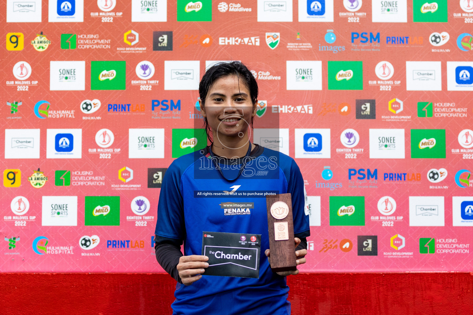 WAMCO vs Team Fenaka in Eighteen Thirty Women's Futsal Fiesta 2022 was held in Hulhumale', Maldives on Friday, 14th October 2022. Photos: Hassan Simah / images.mv