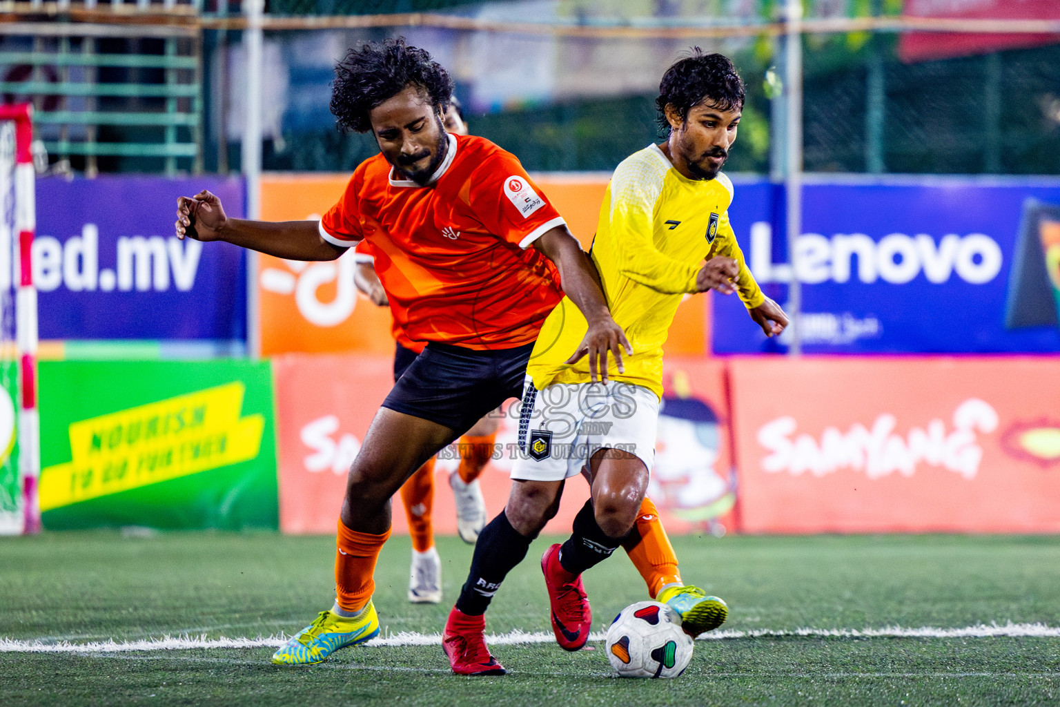 Dhiraagu vs RRC in Quarter Finals of Club Maldives Cup 2024 held in Rehendi Futsal Ground, Hulhumale', Maldives on Friday, 11th October 2024. Photos: Nausham Waheed / images.mv