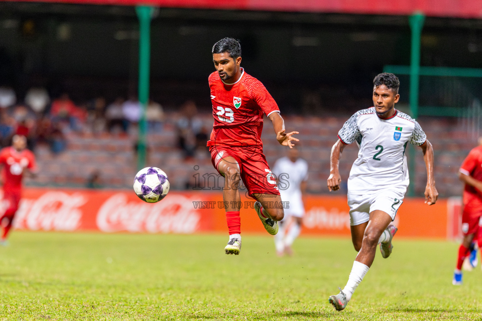Maldives vs Bangladesh in the Diamond Jubilee International Tournament held in National Football Stadium, Male’, Maldives, on Sunday, 7th June 2026.
Photos: Abdulla Abeed, Ismail Thoriq / images.mv