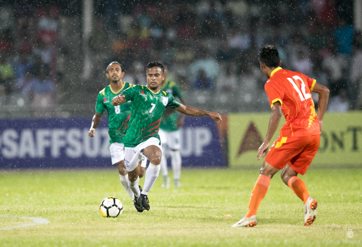 Bhutan vs Bangladesh in SAFF Suzuki Cup 2018 in Dhaka, Bangladesh, Monday, September 04, 2018. (Images.mv Photo/Hussain Sinan).