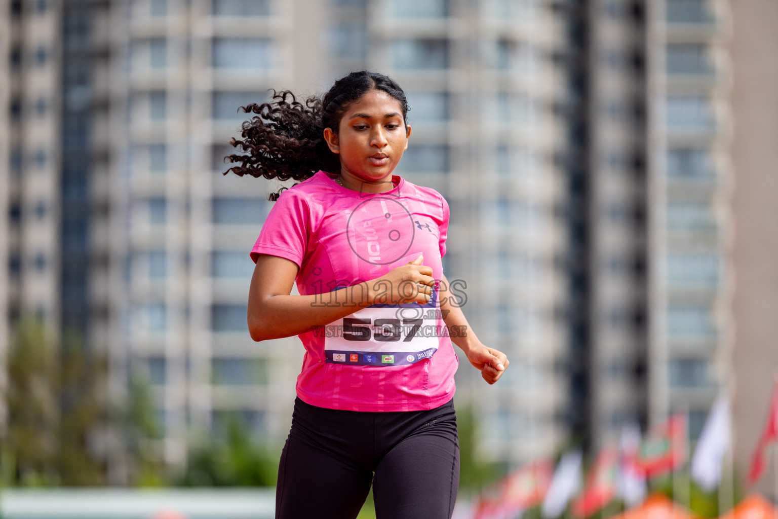 Day 2 of MWSC Interschool Athletics Championships 2024 held in Hulhumale Running Track, Hulhumale, Maldives on Sunday, 10th November 2024. 
Photos by:  Hassan Simah / Images.mv