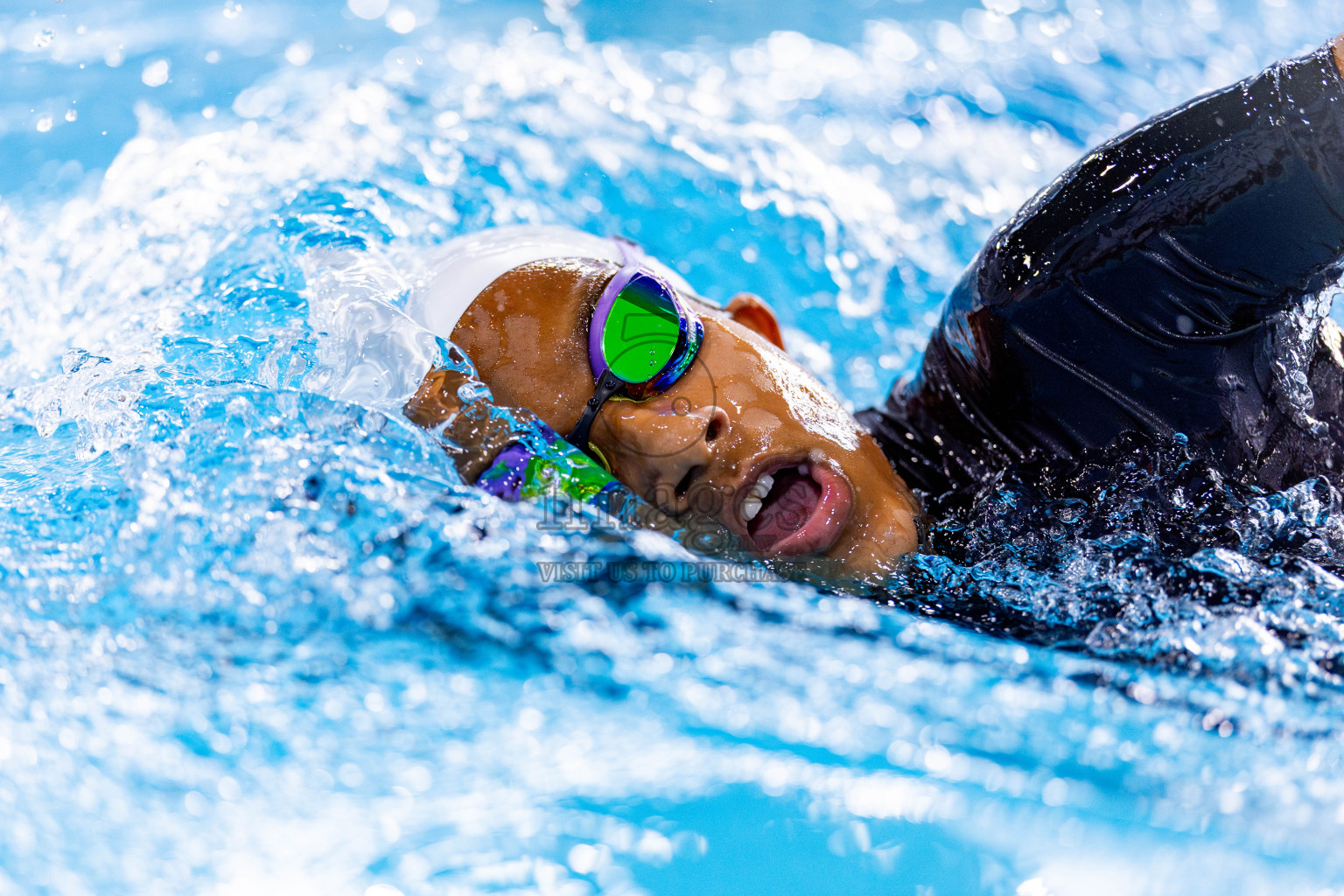 Day 4 of 1st National Short Course Swimming Competition held in Hulhumale', Maldives on Tuesday, 17th June 2025. Photos: Nausham Waheed / images.mv