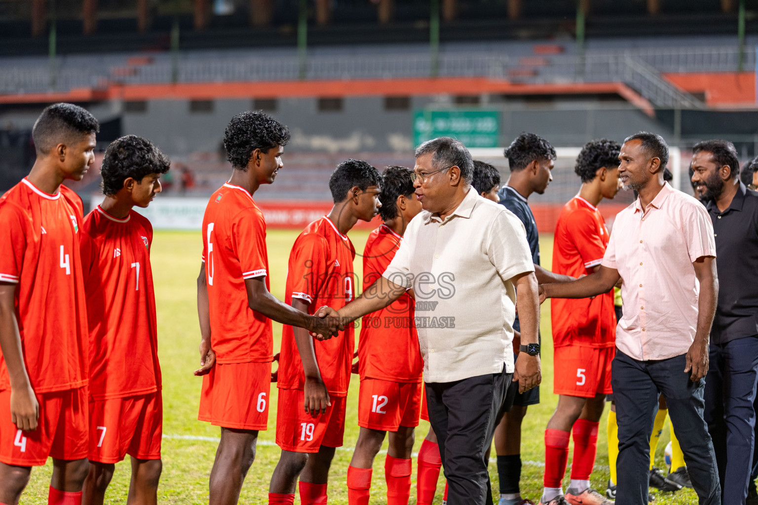 Maldives vs Palestine in an under 17 friendly held in National Football Stadium, Male', Maldives on Thursday, 13 November 2025. 
Photos: Mohamed Mahfooz Moosa / Images.mv