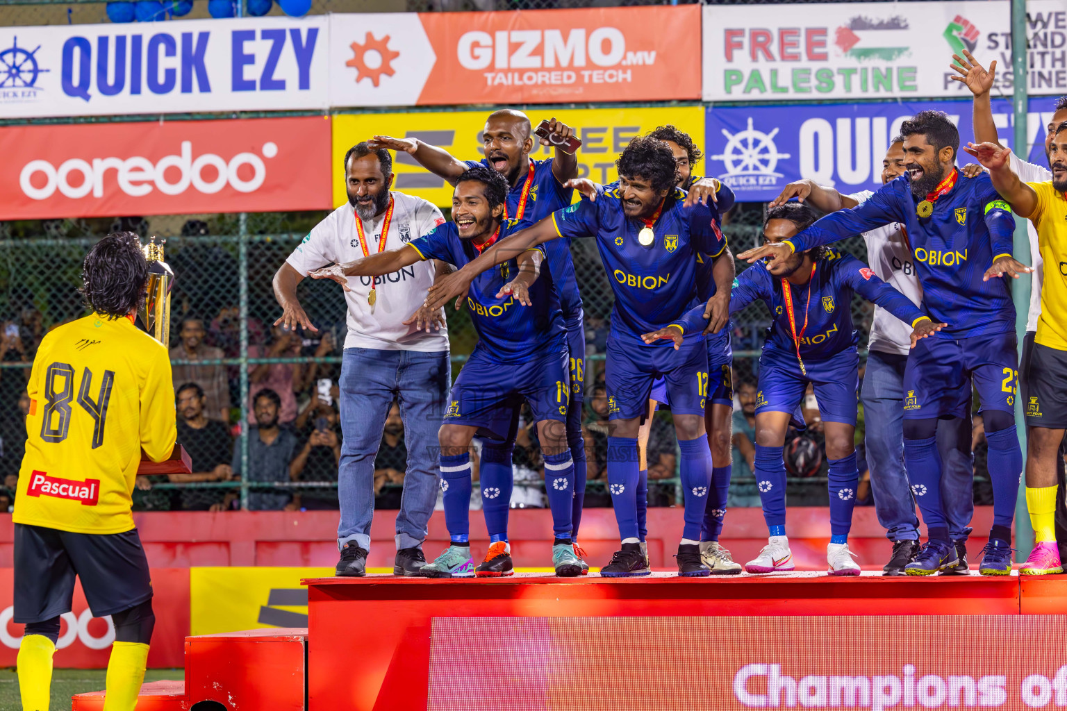 B Eydhafushi vs L Gan in the Final of Golden Futsal Challenge 2024 was held on Thursday, 7th March 2024, in Hulhumale', Maldives 
Photos: Ismail Thoriq / images.mv