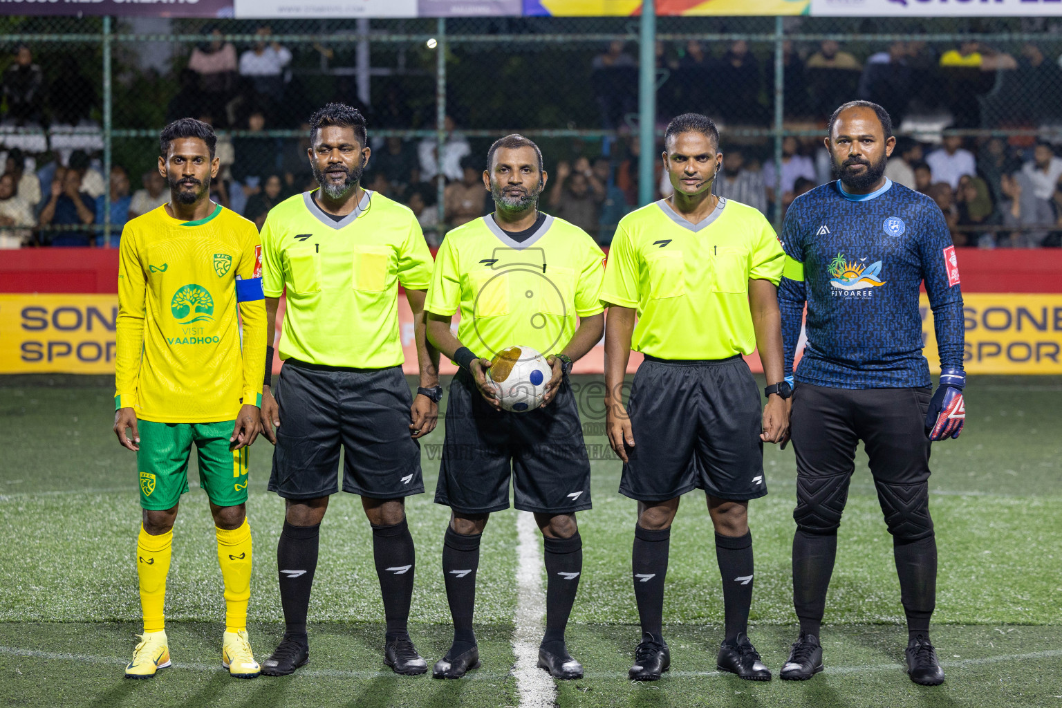 GDh. Fiyoaree VS GDh. Vaadhoo in Day 7 of Golden Futsal Challenge 2025 was held on Saturday, 11th January 2025, in Hulhumale', Maldives Photos: Hassan Simah / images.mv