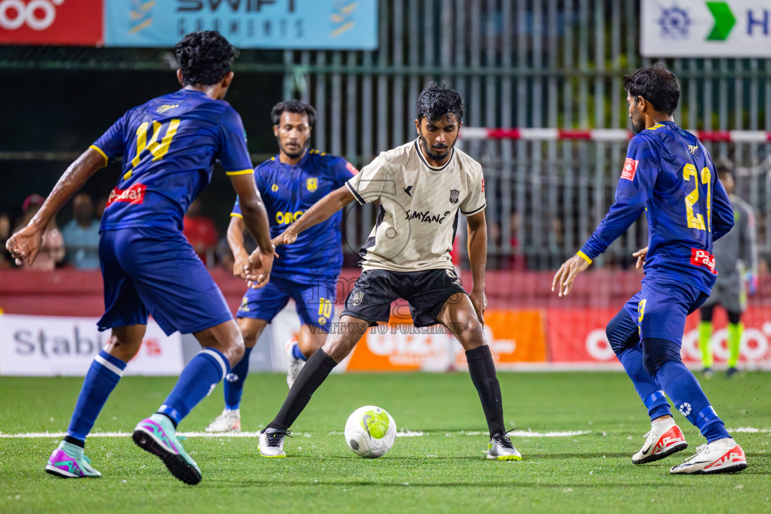 B Eydhafushi vs Lh Kurendhoo on Day 34 of Golden Futsal Challenge 2024 was held on Monday, 19th February 2024, in Hulhumale', Maldives
Photos: Mohamed Mahfooz Moosa / images.mv