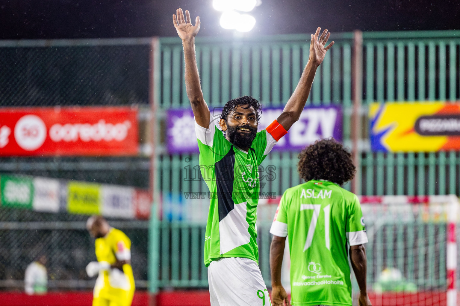 Hdh Naivaadhoo VS Hdh Nolhivaram in Day 9 of Golden Futsal Challenge 2025 was held on Monday, 13th January 2025, in Hulhumale', Maldives Photos: Nausham Waheed , Ismail Thoriq / images.mv