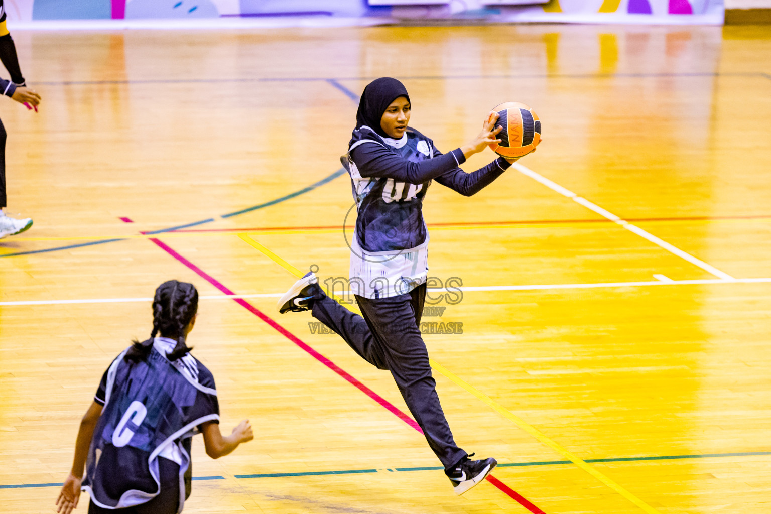 Day 12 of 25th Inter-School Netball Tournament was held in Social Center at Male', Maldives on Thursday, 22nd August 2024. Photos: Nausham Waheed / images.mv