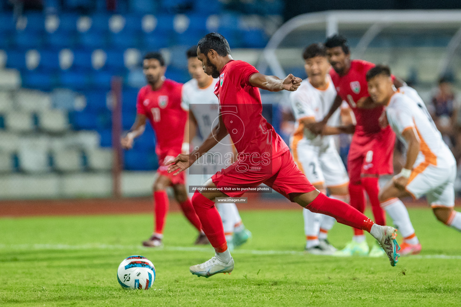 Maldives vs Bhutan in SAFF Championship 2023 held in Sree Kanteerava Stadium, Bengaluru, India, on Wednesday, 22nd June 2023. Photos: Nausham Waheed / images.mv