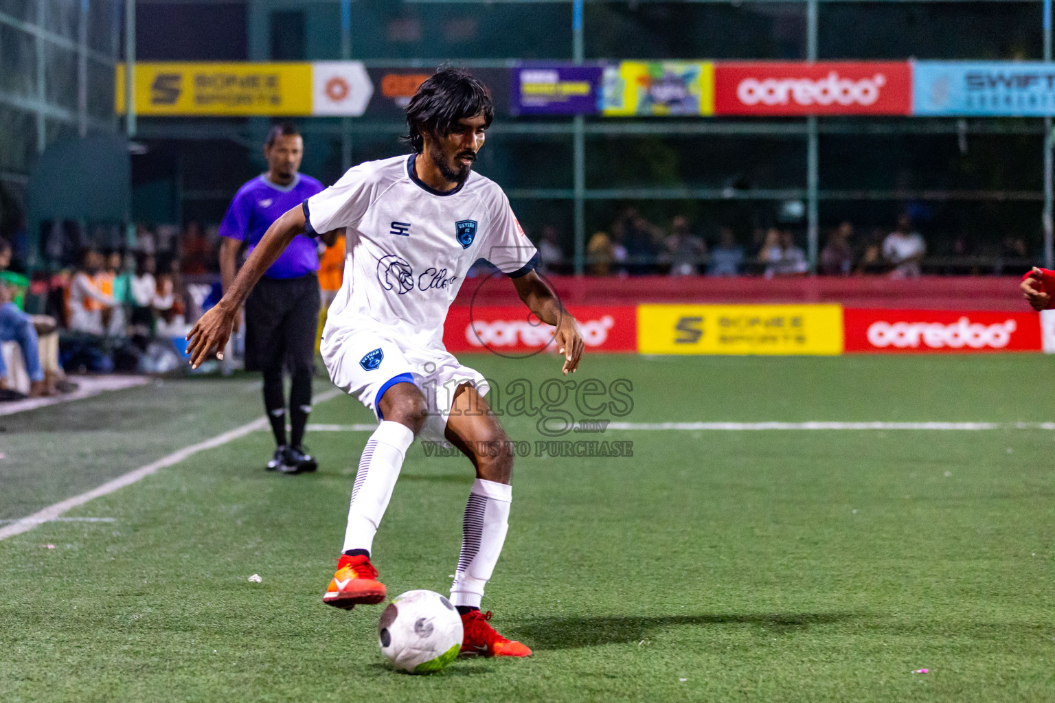 M. Raiymandhoo vs M. Veyvah in Day 19 of Golden Futsal Challenge 2024 was held on Friday, 2nd February 2024 in Hulhumale', Maldives Photos: Hassan Simah / images.mv