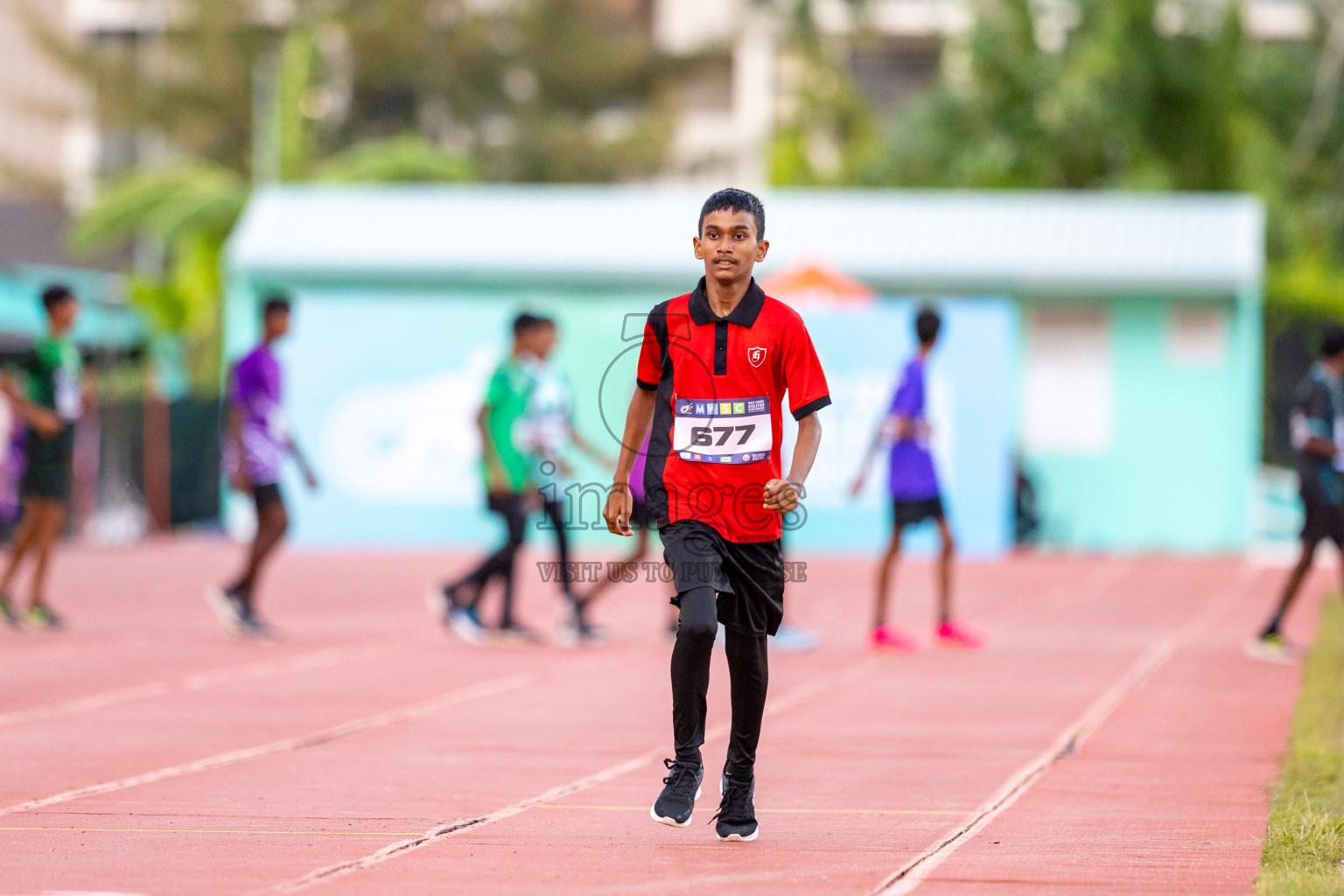 Day 1 of MWSC Interschool Athletics Championships 2024 held in Hulhumale Running Track, Hulhumale, Maldives on Saturday, 9th November 2024. Photos by: Ismail Thoriq / Images.mv