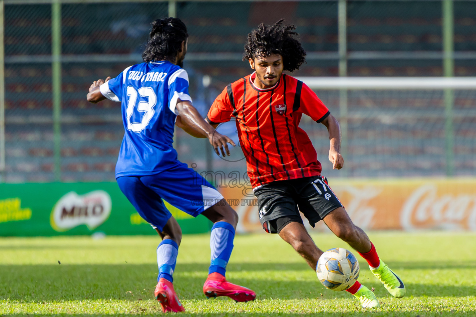 TC Sports Club vs Newradiant Sports Club in the FAM League Cup 2025 held at National Football Stadium, Male', Maldives on Tuesday, 13th May 2025. Photos By: Nausham Waheed / images.mv