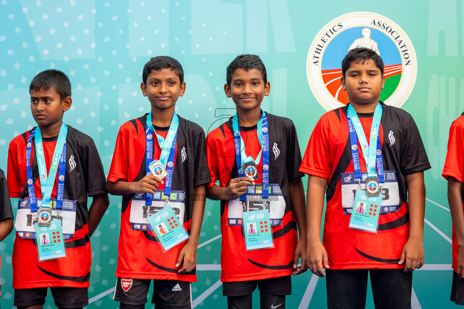 Day 6 of MWSC Interschool Athletics Championships 2024 held in Hulhumale Running Track, Hulhumale, Maldives on Thursday, 14th November 2024. Photos by: Nausham Waheed / Images.mv