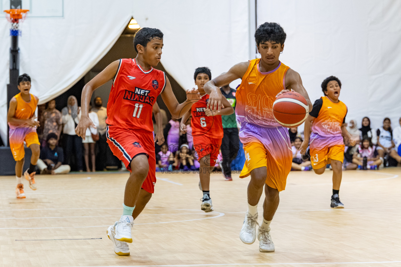 Day 3 of Milo 5 x 5 Junior Challenge 2025 - Basketball tournament held in Basketball Training Center, Male', Maldives on Saturday, 11th October 2025. 
Photos by:  Hassan Simah / Images.mv