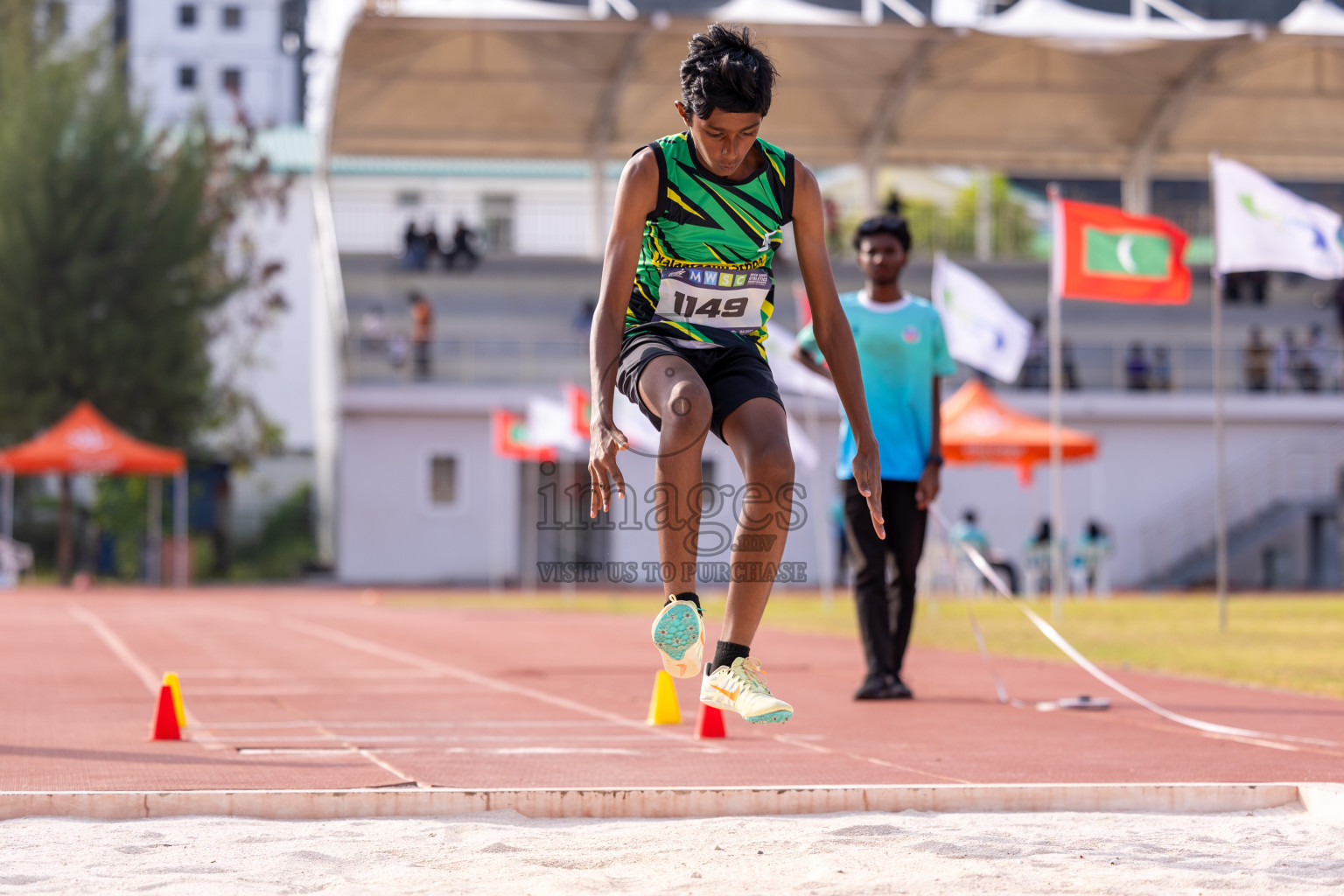 Day 5 of MWSC Interschool Athletics Championships 2024 held in Hulhumale Running Track, Hulhumale, Maldives on Wednesday, 13th November 2024. Photos by: Ismail Thoriq / Images.mv