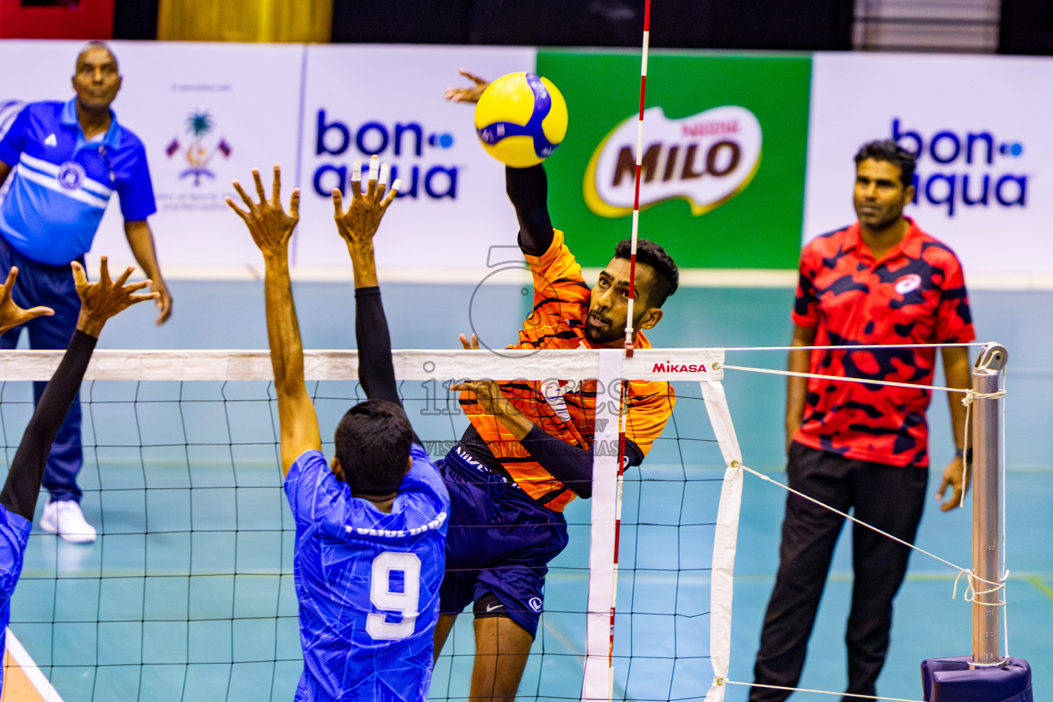 Sports Club City vs Police Club in Day 3 of MILO VAM Cup 2024 Men's Division was held in Social Center Indoor Hall on Wednesday, 30th October 2024. Photos: Nausham Waheed / images.mv