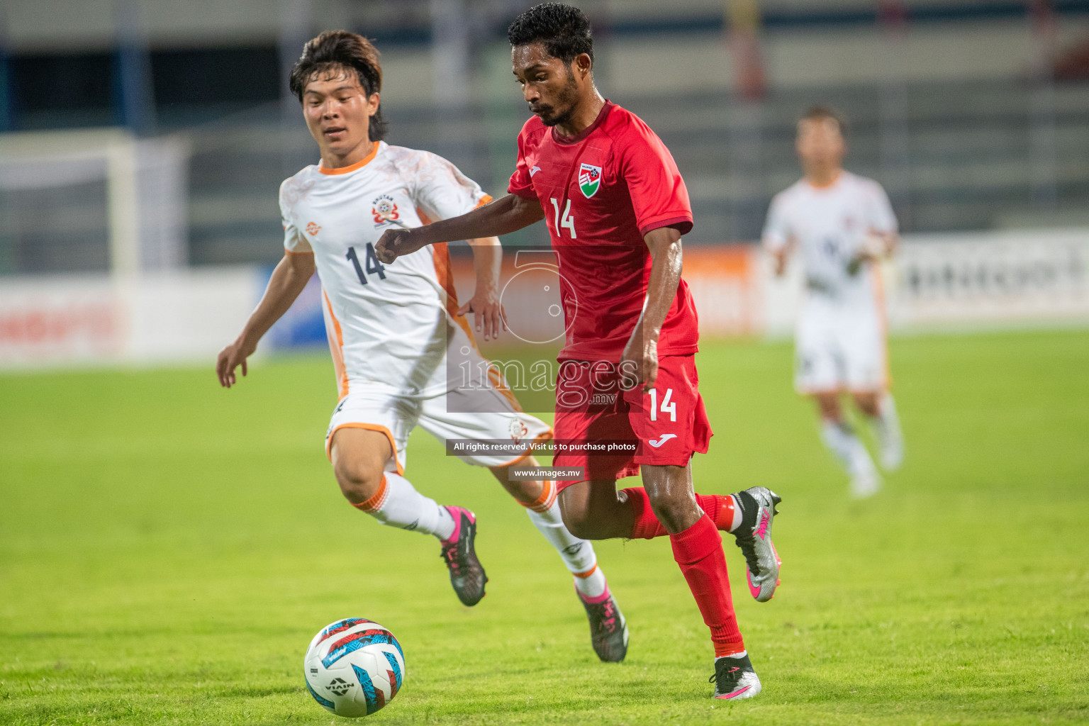 Maldives vs Bhutan in SAFF Championship 2023 held in Sree Kanteerava Stadium, Bengaluru, India, on Wednesday, 22nd June 2023. Photos: Nausham Waheed / images.mv