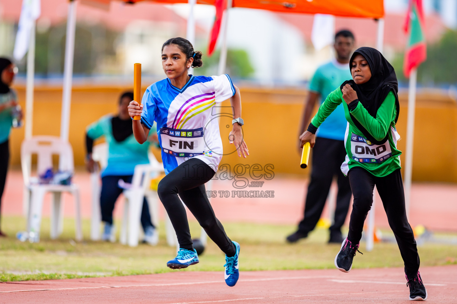 Day 5 of MWSC Interschool Athletics Championships 2024 held in Hulhumale Running Track, Hulhumale, Maldives on Wednesday, 13th November 2024. Photos by: Nausham Waheed / Images.mv