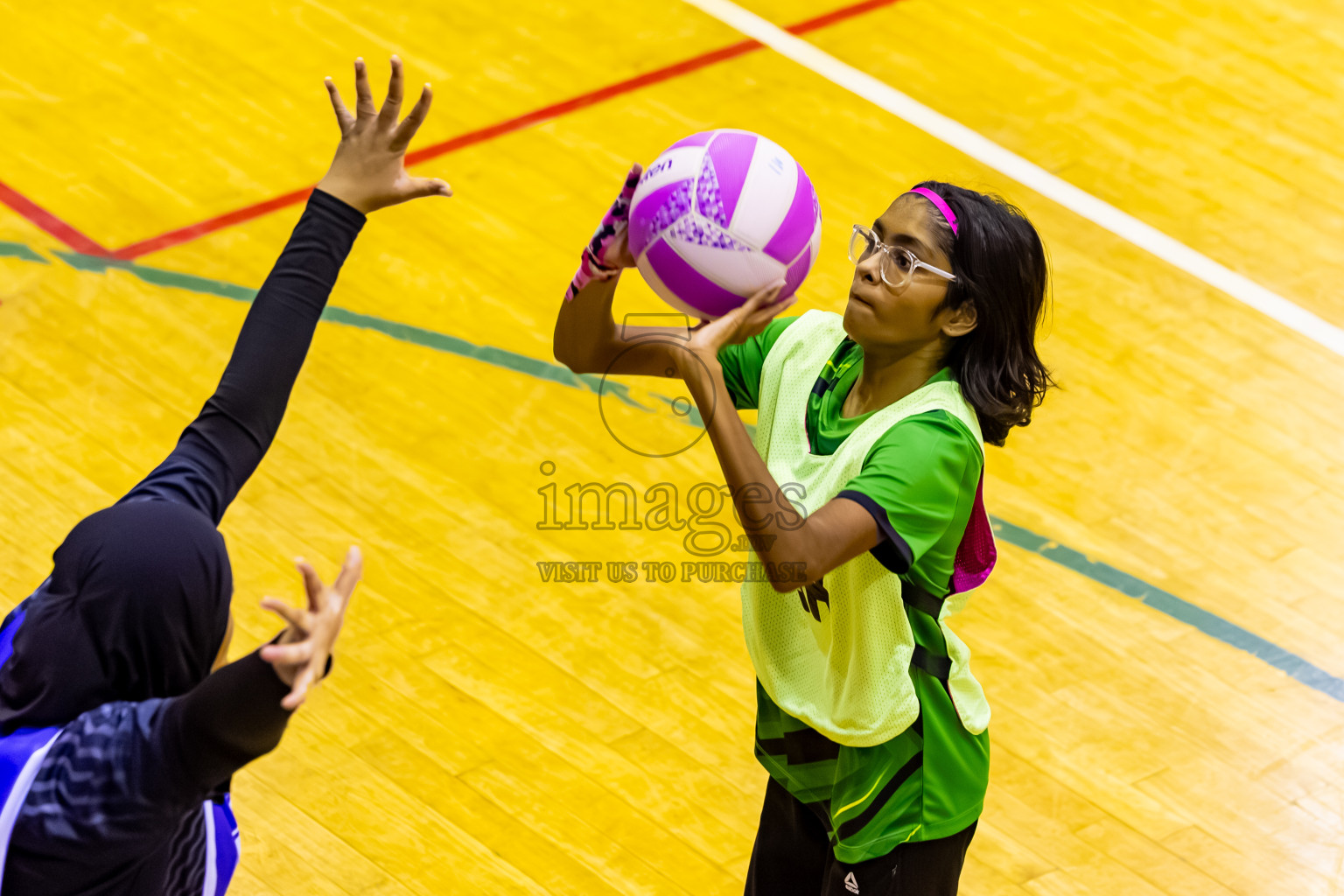 C Green Streets vs SC Shinning Star in Day 5 of 24th Milo Netball Association Championship held in Social Center at Male', Maldives on Friday, 5th September 2025. Photos: Nausham Waheed / images.mv