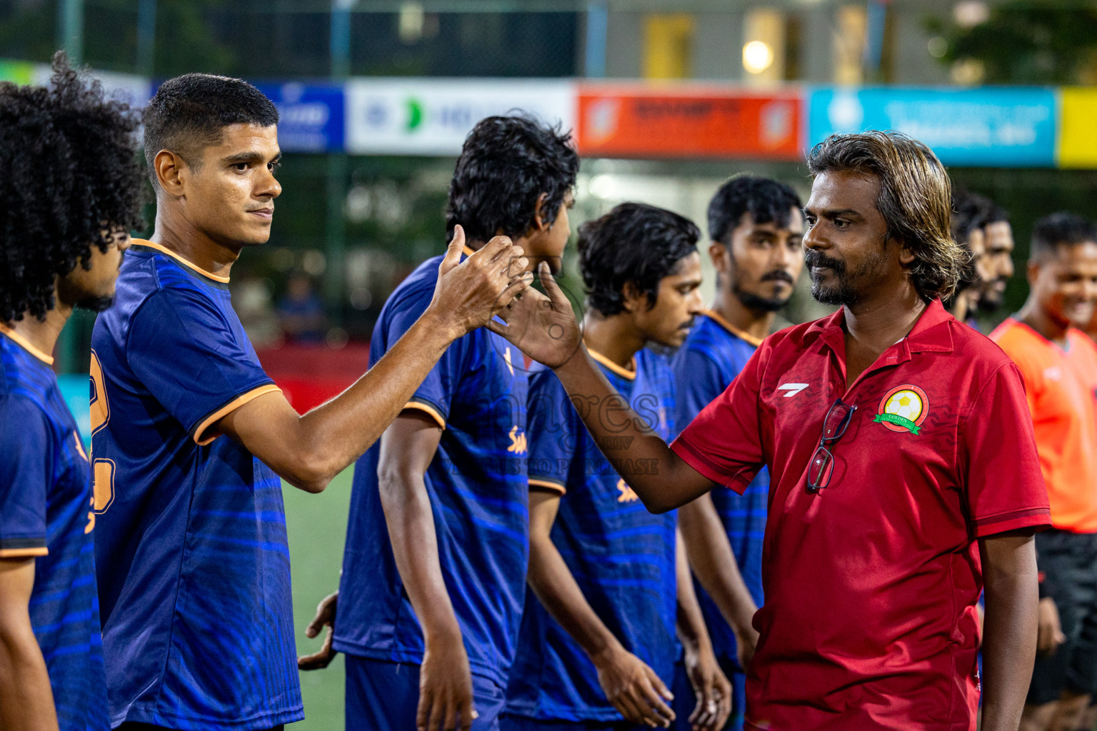 Lh. Kurendhoo VS Lh. Olhuvelifushi in Day 24 of Golden Futsal Challenge 2024 was held on Wednesday , 7th February 2024 in Hulhumale', Maldives 
Photos: Hassan Simah / images.mv