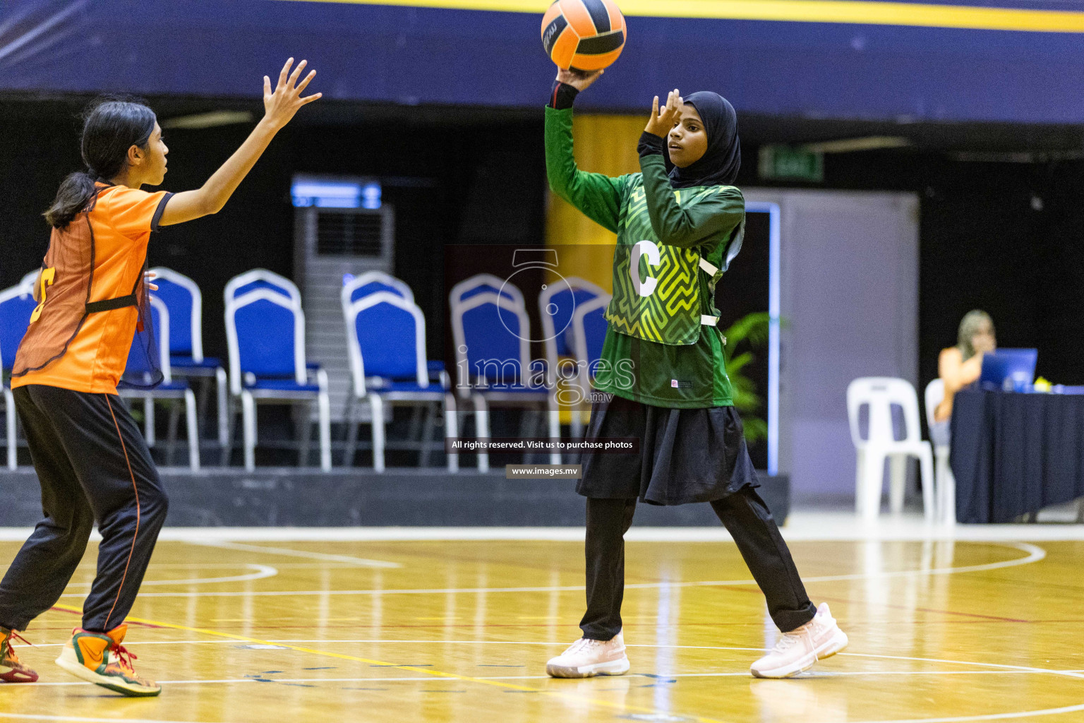 Day3 of 24th Interschool Netball Tournament 2023 was held in Social Center, Male', Maldives on 29th October 2023. Photos: Nausham Waheed, Mohamed Mahfooz Moosa / images.mv