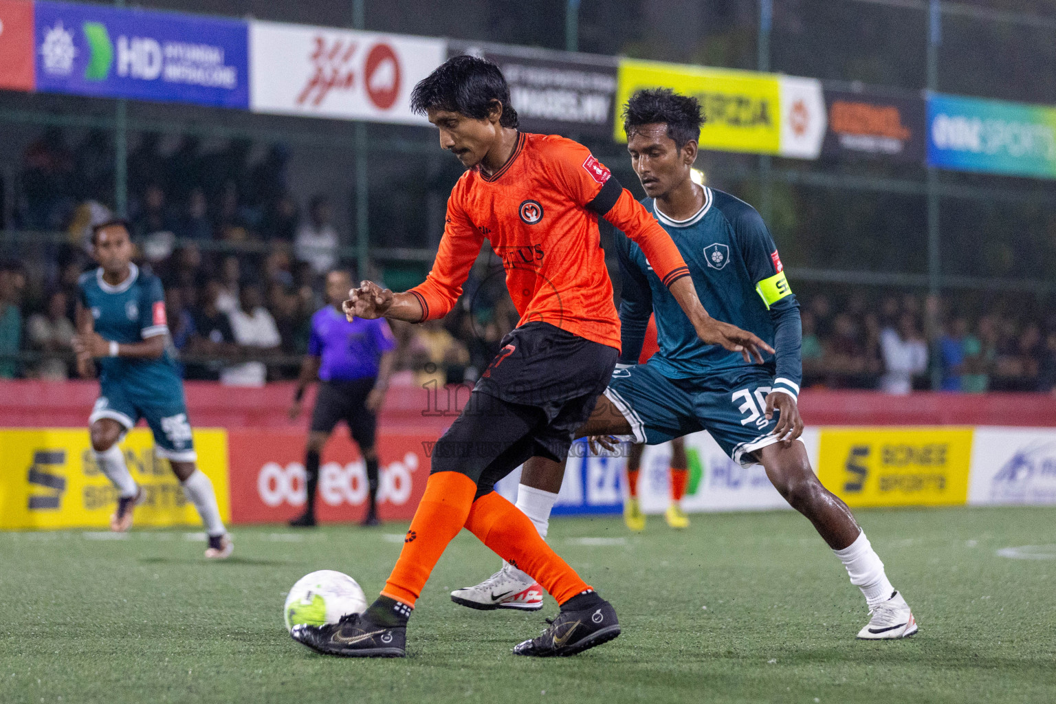 R Dhuvaafaru vs R Meedhoo in Day 8 of Golden Futsal Challenge 2024 was held on Monday, 22nd January 2024, in Hulhumale', Maldives Photos: Nausham Waheed / images.mv