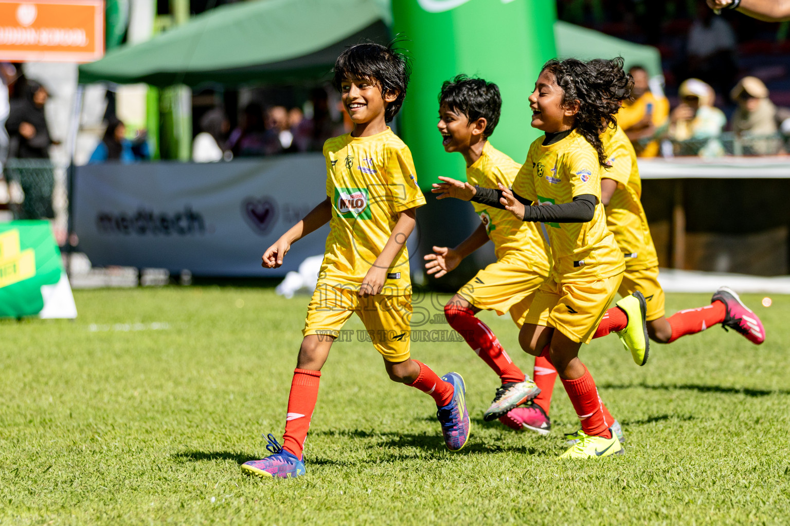 Day 1 of MILO Kids Football Fiesta was held at National Stadium in Male', Maldives on Friday, 23rd February 2024. 
Photos: Hassan Simah / images.mv