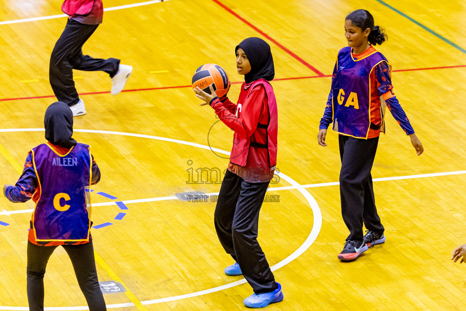 Day 8 of 25th Inter-School Netball Tournament was held in Social Center at Male', Maldives on Sunday, 18th August 2024. Photos: Nausham Waheed / images.mv