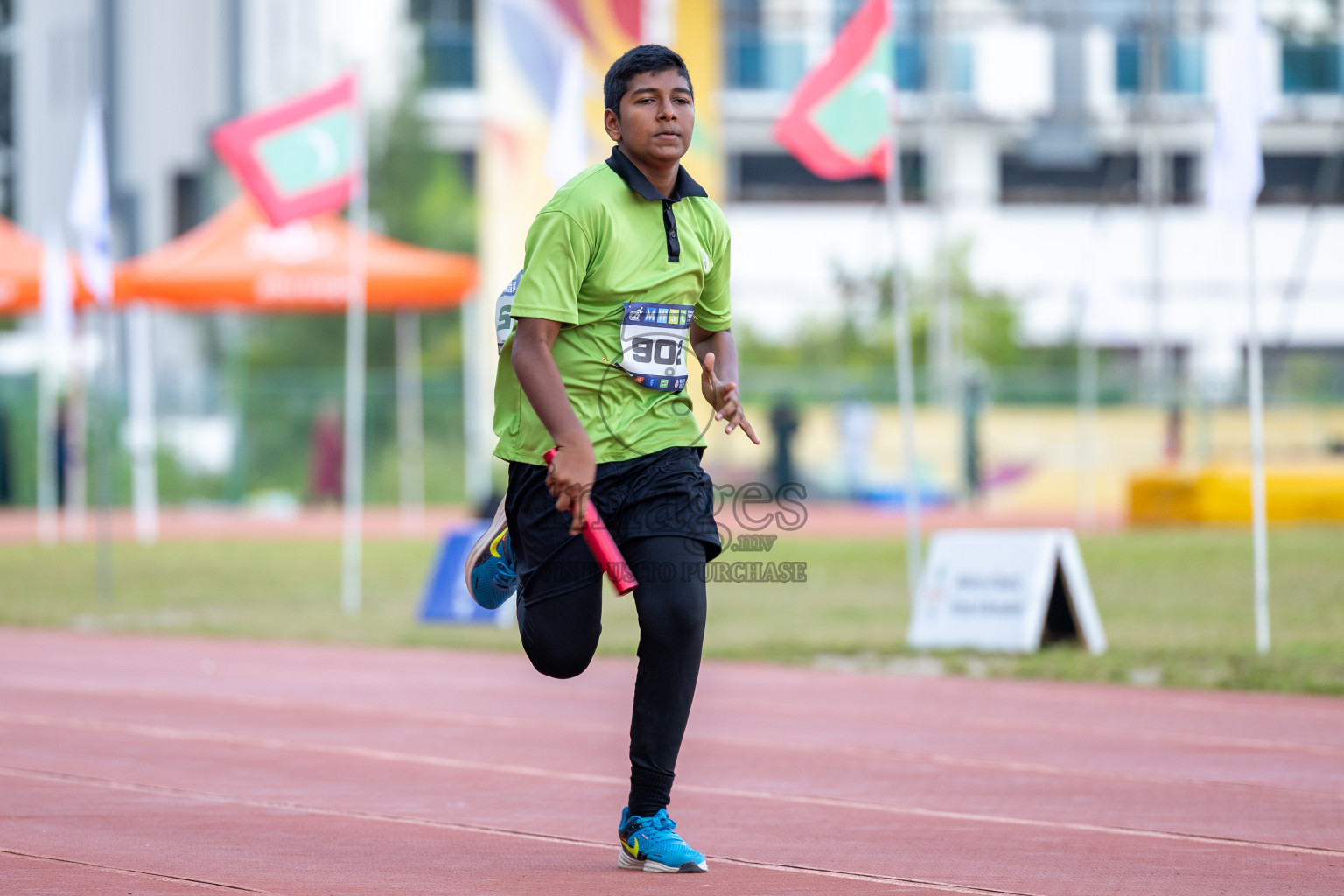 Day 5 of MWSC Interschool Athletics Championships 2024 held in Hulhumale Running Track, Hulhumale, Maldives on Wednesday, 13th November 2024. Photos by: Ismail Thoriq / Images.mv