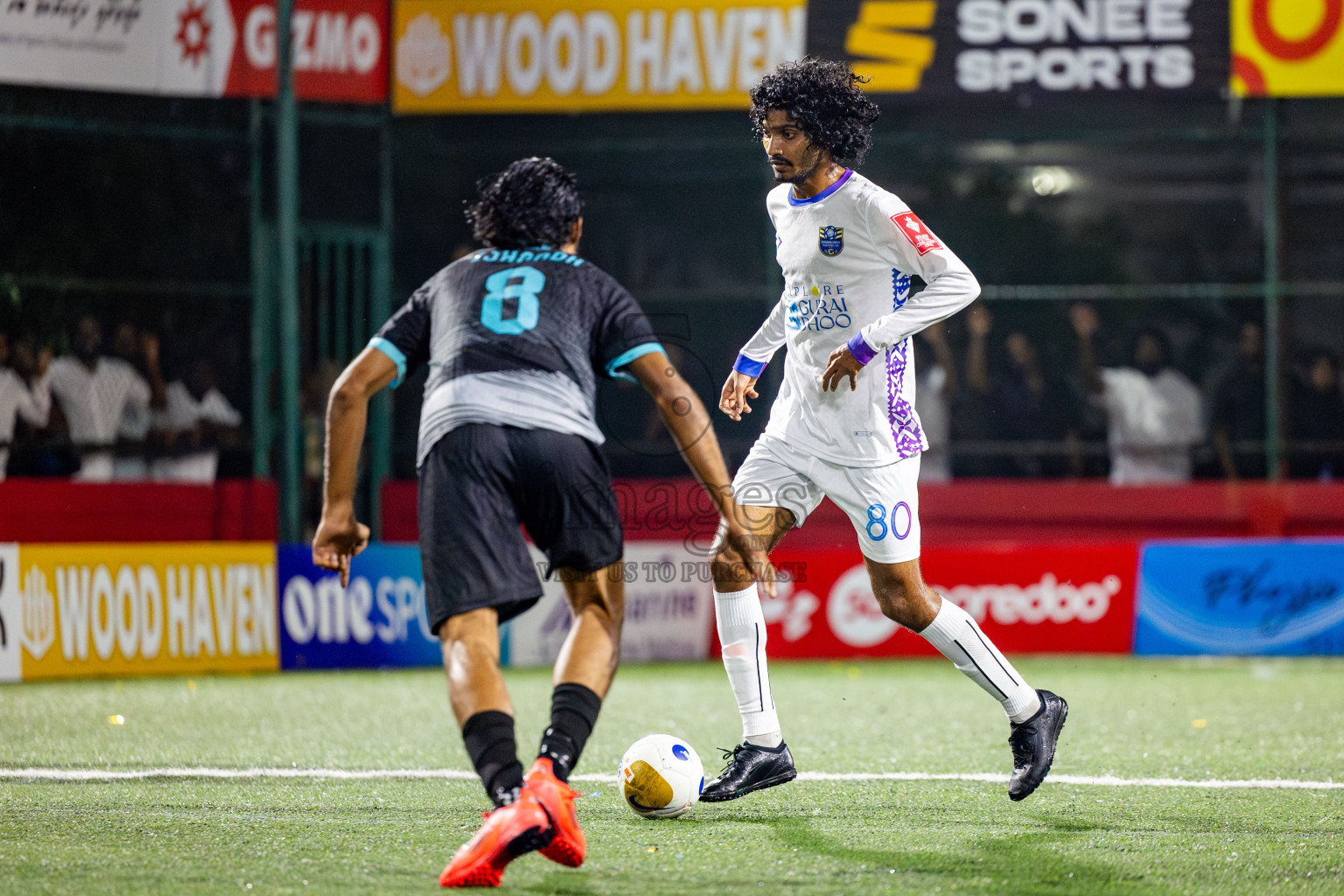 K Guraidhoo vs K Thulusdhoo on Day 18 of Golden Futsal Challenge 2025 was held on Thursday, 23rd January 2025, in Hulhumale', Maldives. Photos: Nausham Waheed / images.mv