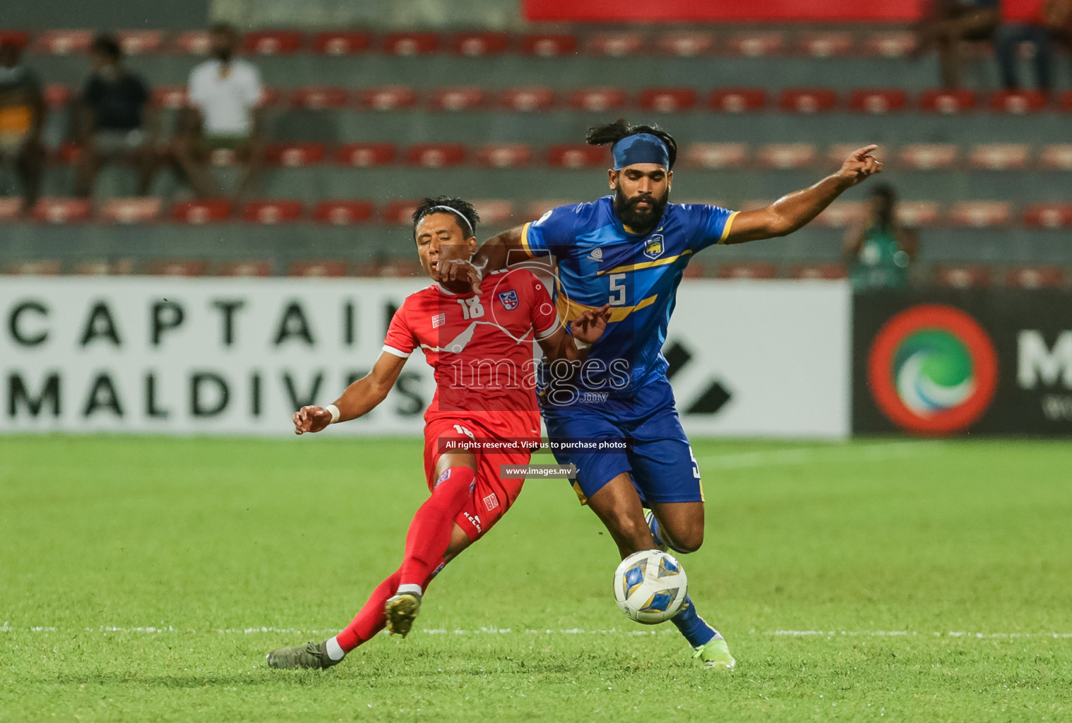 Nepal vs Sri Lanka in SAFF Championship 2021 held on 4th October 2021 in Galolhu National Stadium, Male', Maldives