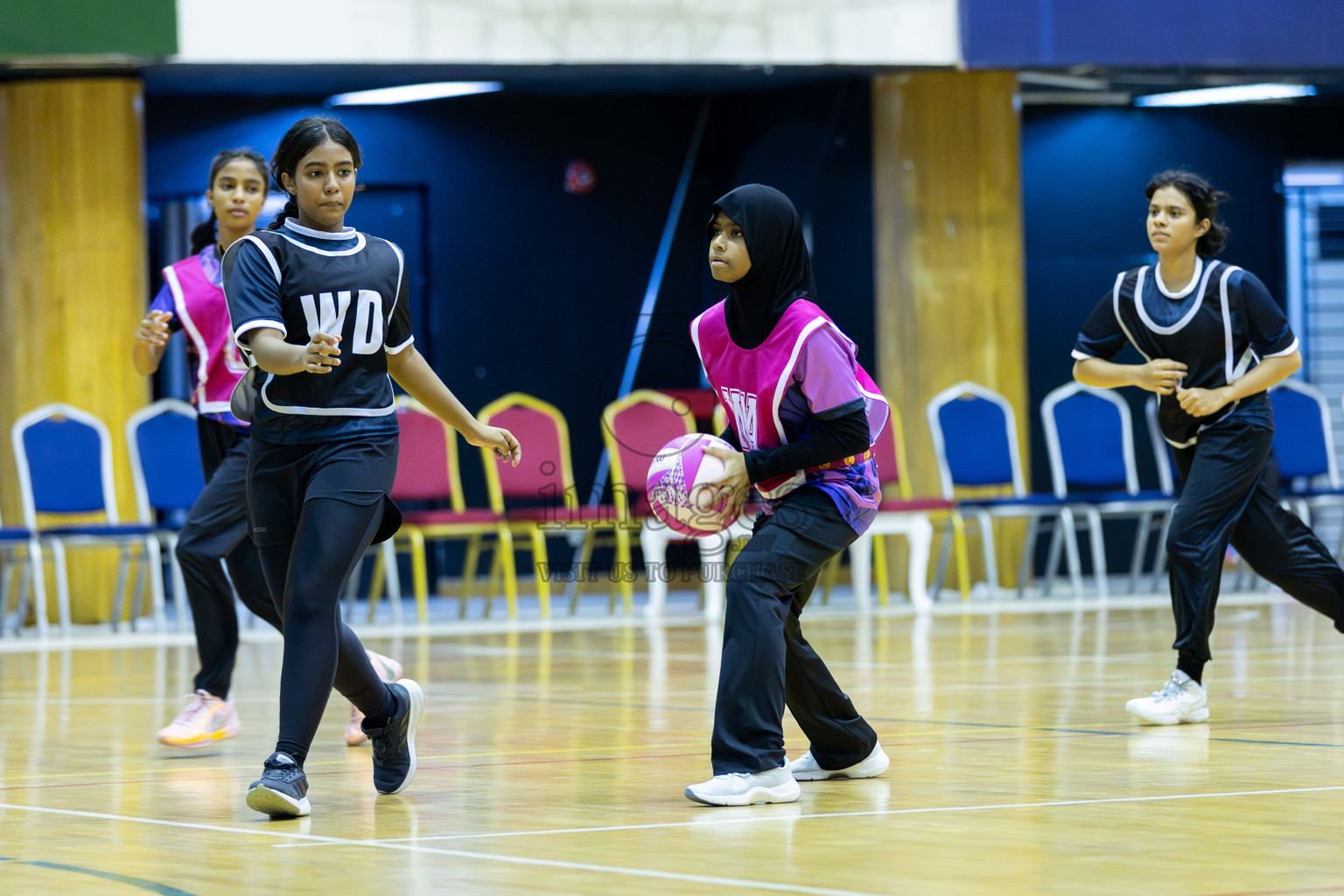 N Sports Academy  B vs AIS Netball Academy in Day 1 of 3rd Junior Championship - Netball association of Maldives, held at Social Center on 19th January 2025 . Photos by Shuu Abdul Sattar