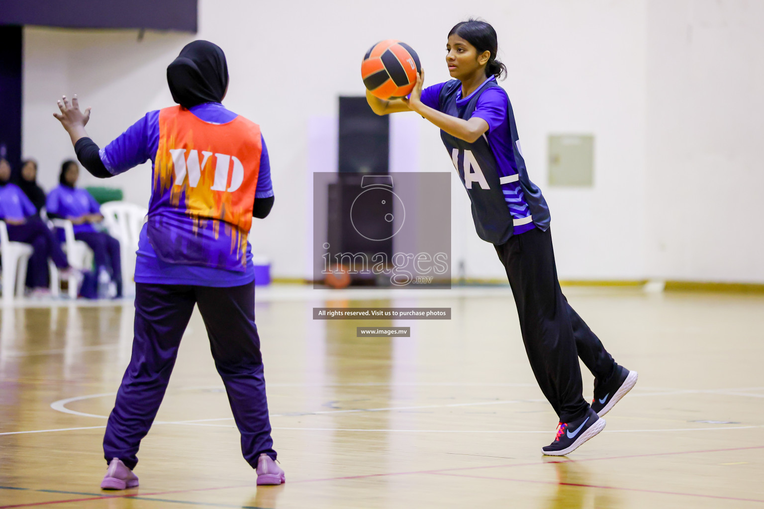 Day 9 of 24th Interschool Netball Tournament 2023 was held in Social Center, Male', Maldives on 4th November 2023. Photos: Hassan Simah / images.mv