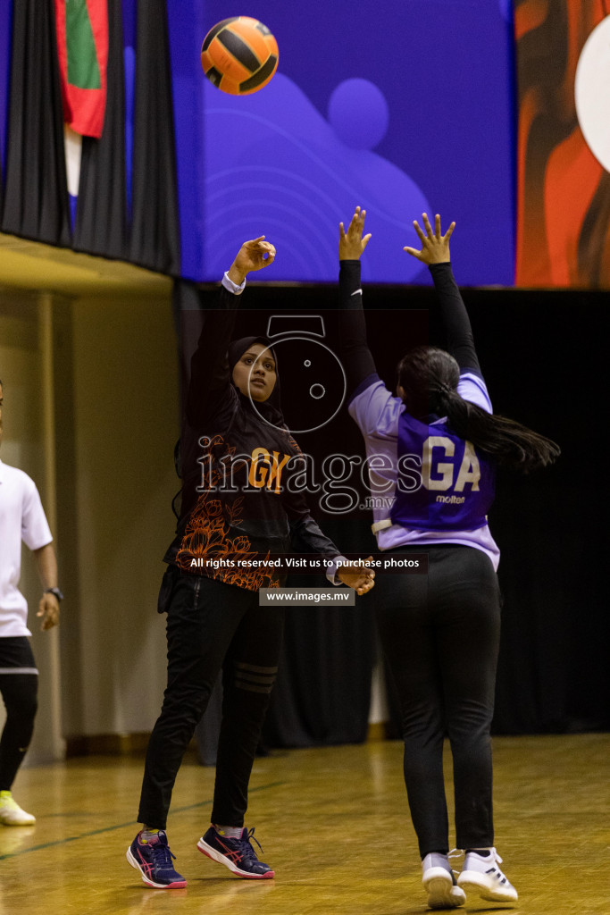 Club Matrix vs VYANSA in the Milo National Netball Tournament 2022 on 20 July 2022, held in Social Center, Male', Maldives. Photographer: Shuu / Images.mv